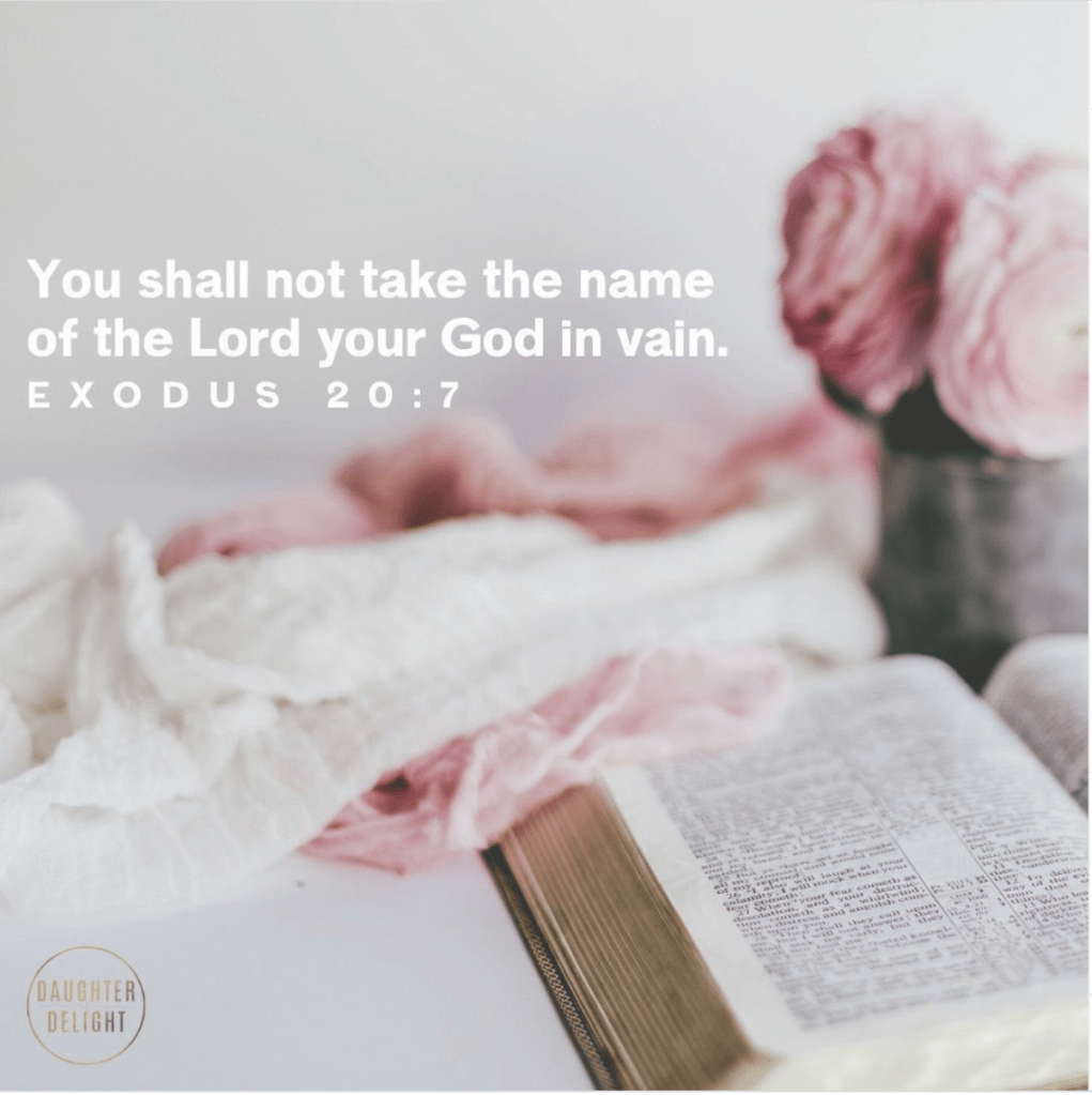 Daughter of Delight Guest Post 
Exodus 20:7
September 15, 2021